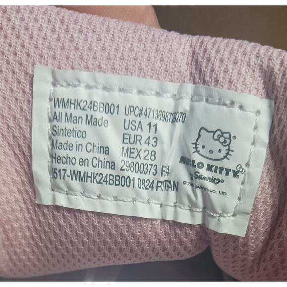 Hello Kitty Sanrio Women Size 11 Pink Casual Court Lace Up Shoe Sneakers New - Picture 8 of 16